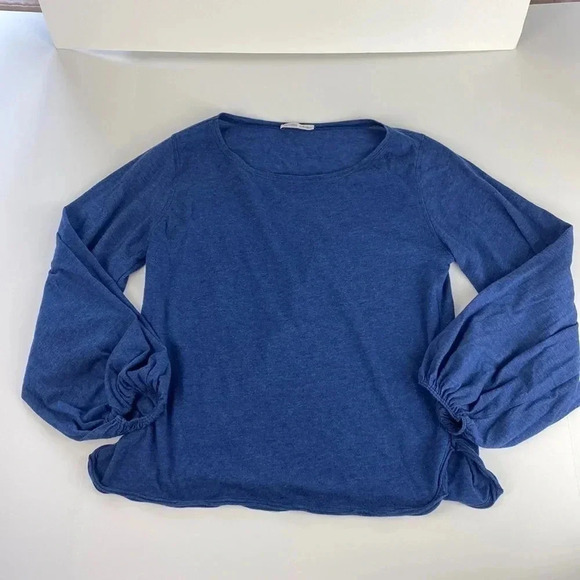 3/$15 Business casual bell sleeve scoop neck renaissance peasant top blouse med - Picture 5 of 14